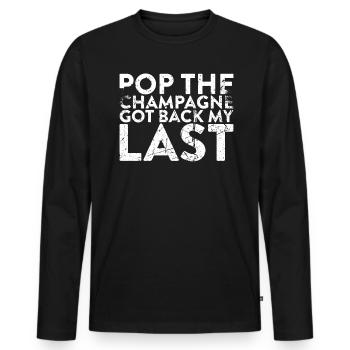 Pop The Hat meinen Letzte für die - T-shirt manches longues Premium bio Homme - noir - Devant - Nico (187cm)