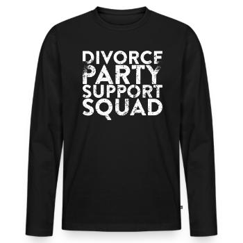 Divorce Party Support Group For - Men's Premium Organic Long Sleeve Shirt - black - Front - Nico (187cm)