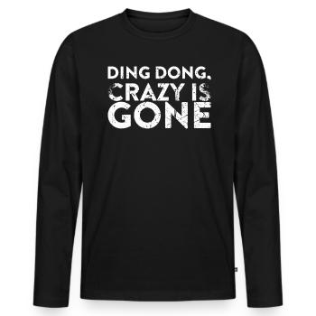 Ding Dong Crazy Hat Sich Scheiden Lassen - Männer Premium Bio Langarmshirt - Schwarz - Vorne - Nico (187cm)