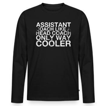 Assistant coach like a head coach - Men's Premium Organic Long Sleeve Shirt - black - Front - Nico (187cm)