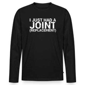 Je viens d’avoir un - T-shirt manches longues Premium bio Homme - noir - Devant - Nico (187cm)