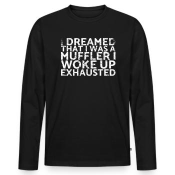 J’ai rêvé que j’étais un silencieux, - T-shirt manches longues Premium bio Homme - noir - Devant - Nico (187cm)