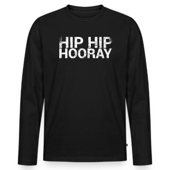 Hip Hip Hurray for Hip Surgery - Men's Premium Organic Long Sleeve Shirt - black - Front - Nico (187cm)
