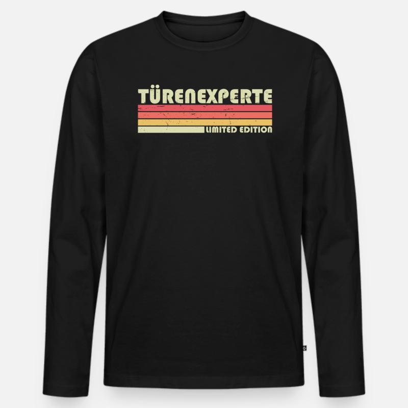Türenexperte - Männer Premium Bio Langarmshirt - Schwarz