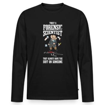 Faites confiance à un médecin légiste, - T-shirt manches longues Premium bio Homme - noir - Devant - Nico (187cm)