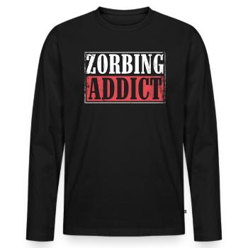 Zorbing Addict, Zorbing - T-shirt manches longues Premium bio Homme - noir - Devant - Nico (187cm)