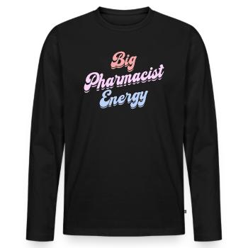 Energetic Pharmacist Female Pharmacist - Men's Premium Organic Long Sleeve Shirt - black - Front - Nico (187cm)