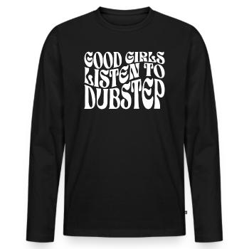 Filles Écoutent De La Dubstep Musique - T-shirt manches longues Premium bio Homme - noir - Devant - Nico (187cm)