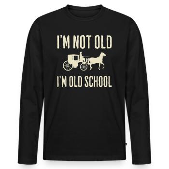 Ich bin nicht alt, ich bin klassischer Opa - Männer Premium Bio Langarmshirt - Schwarz - Vorne - Nico (187cm)