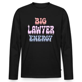 Energischer Anwalt Richter Jurist Anwalt - Männer Premium Bio Langarmshirt - Schwarz - Vorne - Nico (187cm)