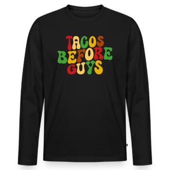 Tacos Before Guys Comedy Tacos - Männer Premium Bio Langarmshirt - Schwarz - Vorne - Nico (187cm)