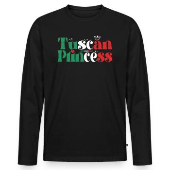 Princess Tuscany Italian Family - Men's Premium Organic Long Sleeve Shirt - black - Front - Nico (187cm)