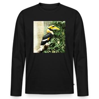 Animal : Calao - T-shirt manches longues Premium bio Homme - noir - Devant - Nico (187cm)