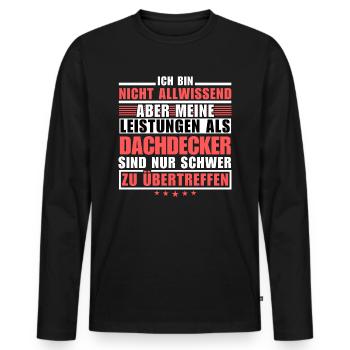 Des performances inégalées en tant que couvreur - T-shirt manches longues Premium bio Homme - noir - Devant - Nico (187cm)