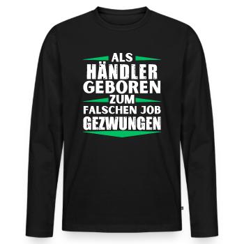 Le concessionnaire s’est trompé d’emploi - T-shirt manches longues Premium bio Homme - noir - Devant - Nico (187cm)