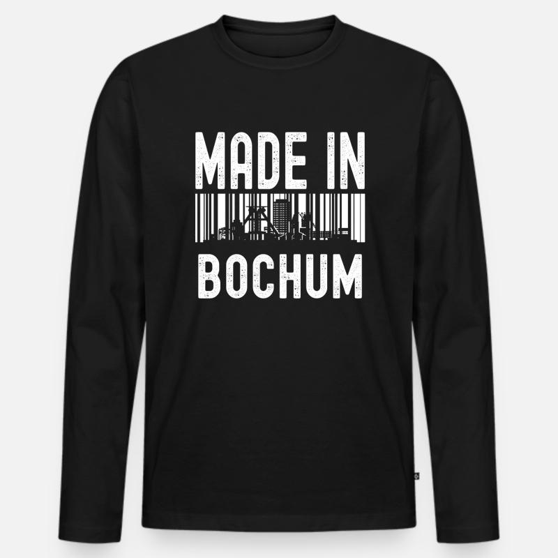 Bochum - Männer Premium Bio Langarmshirt - Schwarz