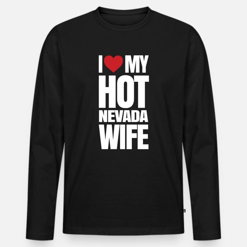 Nevada - Männer Premium Bio Langarmshirt - Schwarz