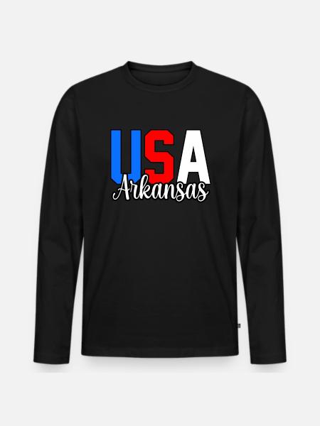 Arkansas Usa gift - Men's Premium Organic Long Sleeve Shirt - black