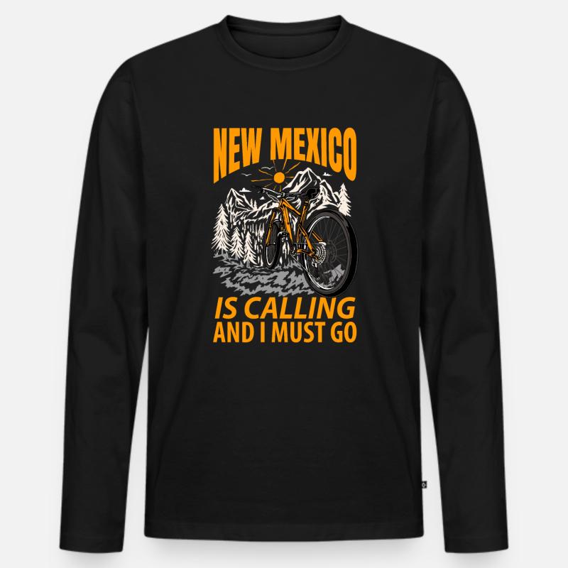 Reisendes New Mexiko geschenk - Männer Premium Bio Langarmshirt - Schwarz