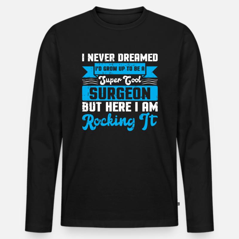 Chirurg - Männer Premium Bio Langarmshirt - Schwarz