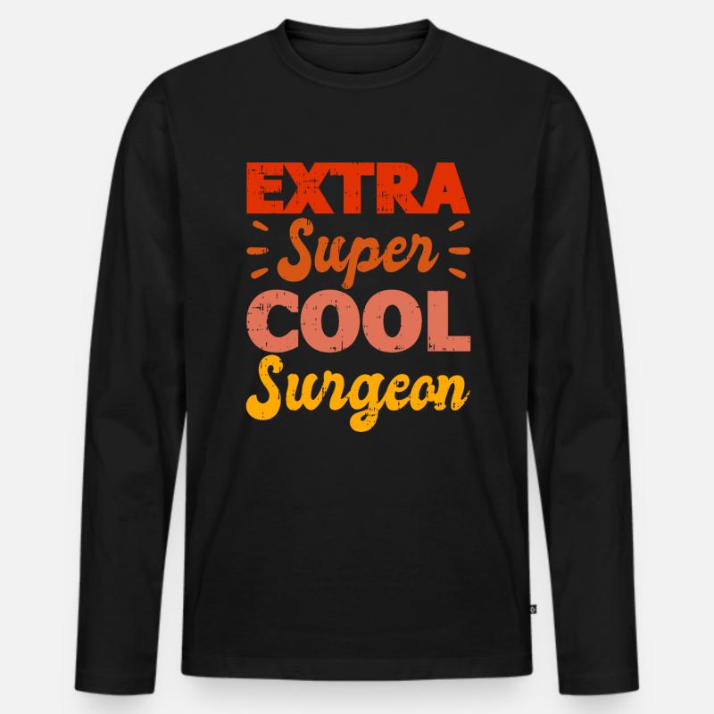 Chirurg - Männer Premium Bio Langarmshirt - Schwarz
