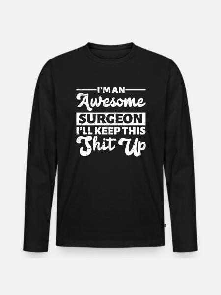 Chirurg - Männer Premium Bio Langarmshirt - Schwarz