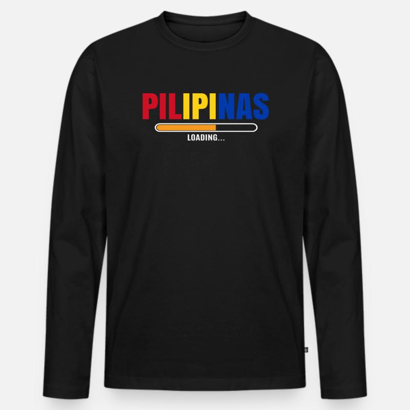 Geschenk Der Philippinen - Männer Premium Bio Langarmshirt - Schwarz