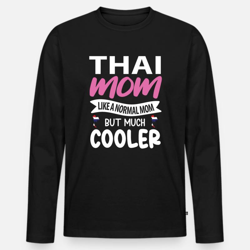 Thailändisches Mama geschenk - Männer Premium Bio Langarmshirt - Schwarz