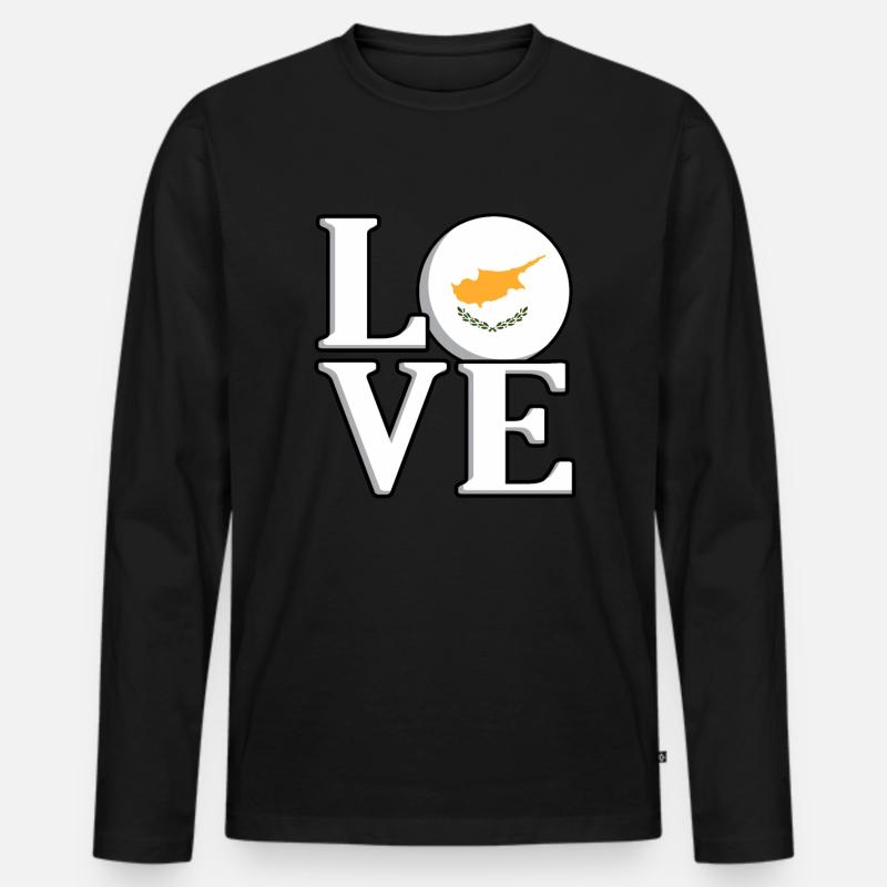 Zypern - Männer Premium Bio Langarmshirt - Schwarz