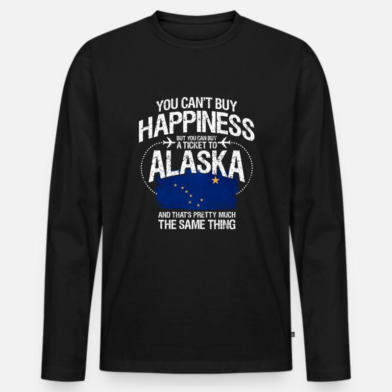 Alaska - Männer Premium Bio Langarmshirt - Schwarz