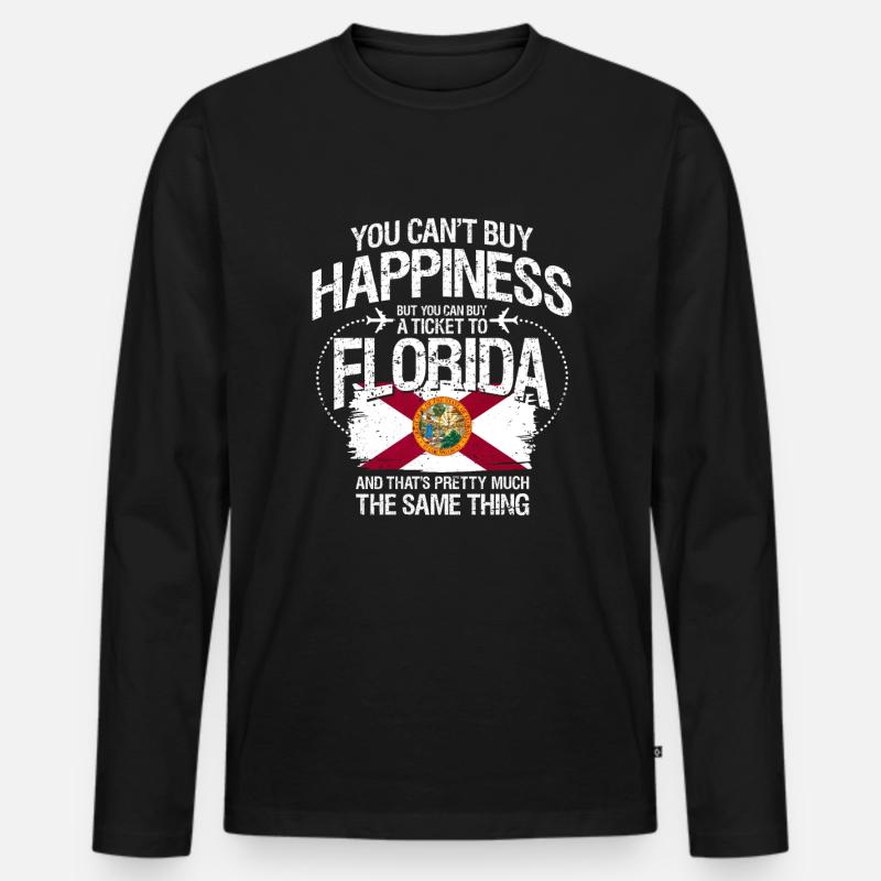 Florida - Männer Premium Bio Langarmshirt - Schwarz