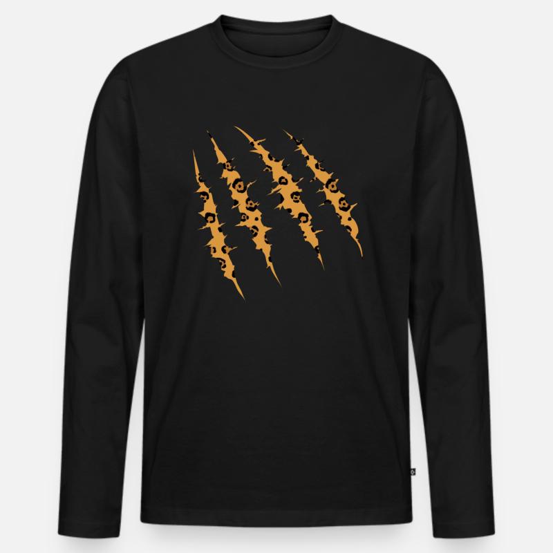 Jaguar Geschenkidee - Männer Premium Bio Langarmshirt - Schwarz