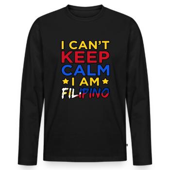 Philippinen - Männer Premium Bio Langarmshirt - Schwarz - Vorne - Nico (187cm)