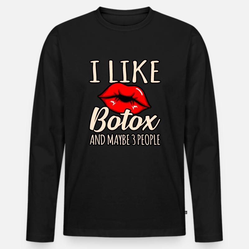Botox - Männer Premium Bio Langarmshirt - Schwarz