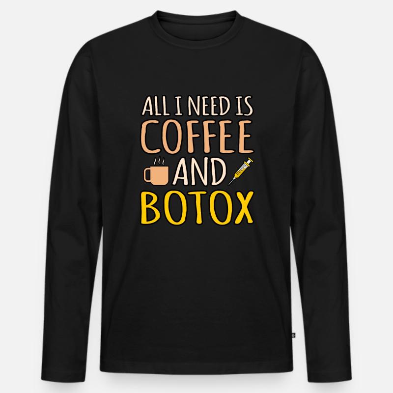 Botox - Männer Premium Bio Langarmshirt - Schwarz