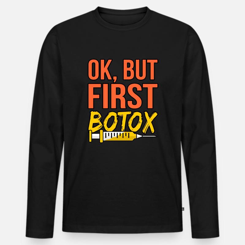 Botox - Männer Premium Bio Langarmshirt - Schwarz