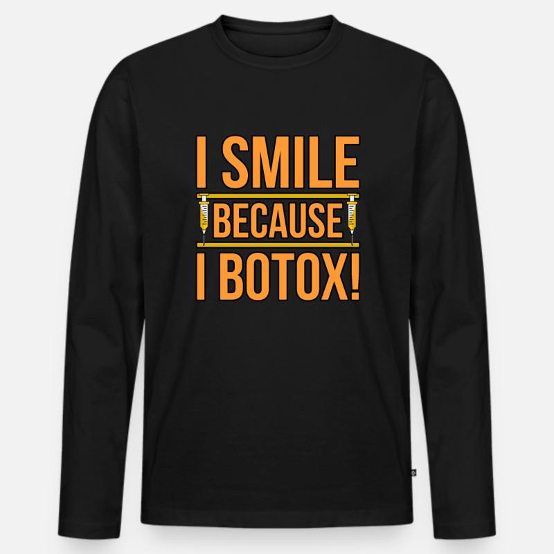 Botox - Männer Premium Bio Langarmshirt - Schwarz