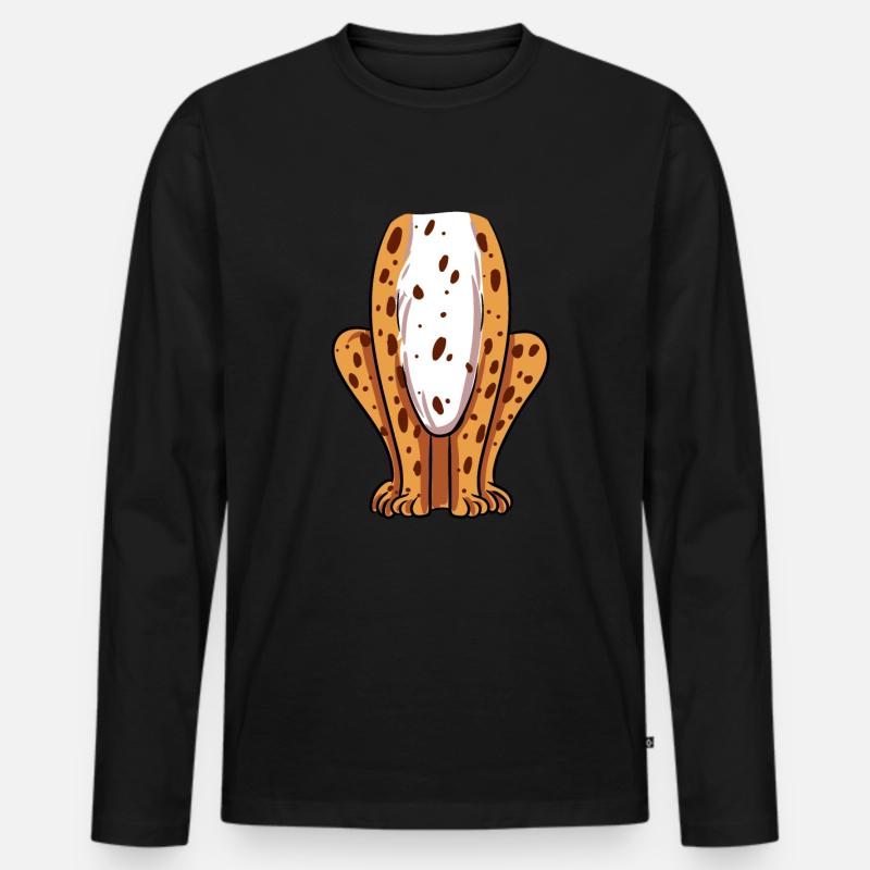 Leopard Kostüm - Männer Premium Bio Langarmshirt - Schwarz