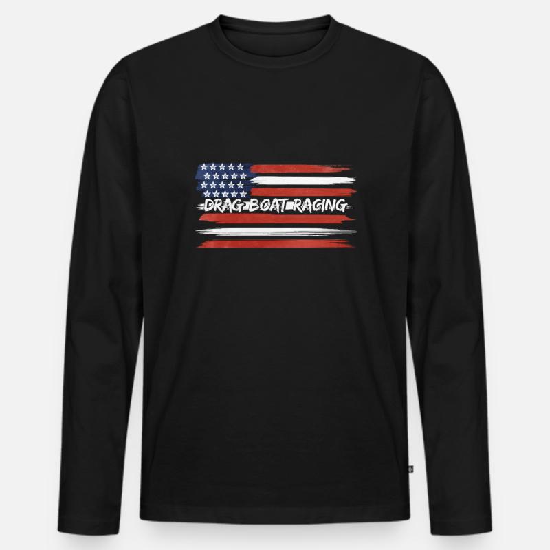 Drachenbootrennen Drachenboot - Männer Premium Bio Langarmshirt - Schwarz