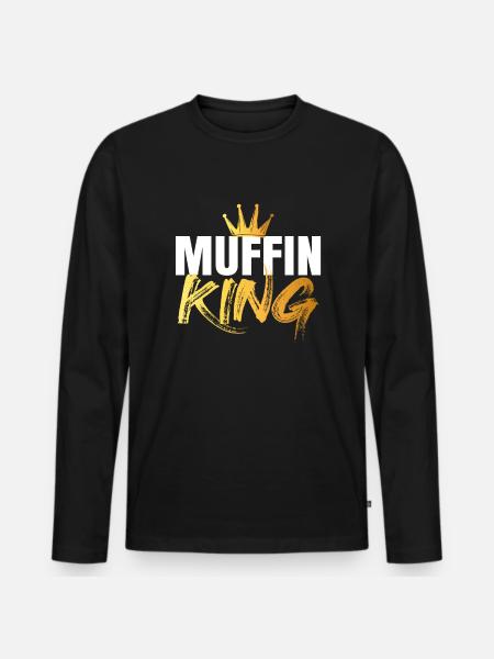 Muffin - Men's Premium Organic Long Sleeve Shirt - black