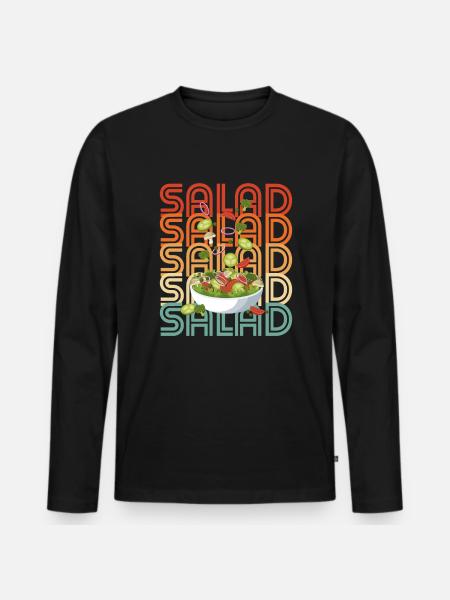 Retro salad - Men's Premium Organic Long Sleeve Shirt - black