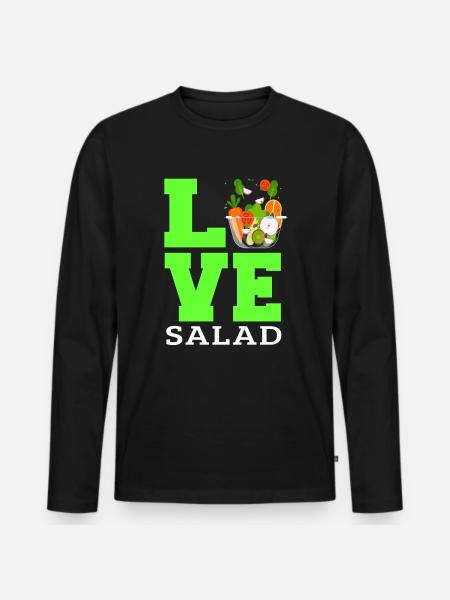 Love salad - Men's Premium Organic Long Sleeve Shirt - black