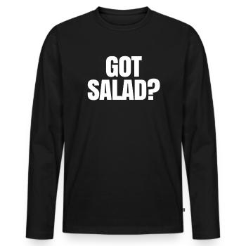 Salad - Men's Premium Organic Long Sleeve Shirt - black - Front - Nico (187cm)