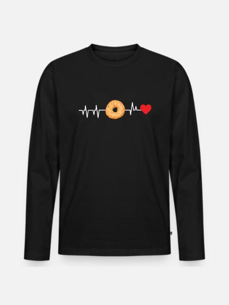 Bagel Bagels Gift - Men's Premium Organic Long Sleeve Shirt - black