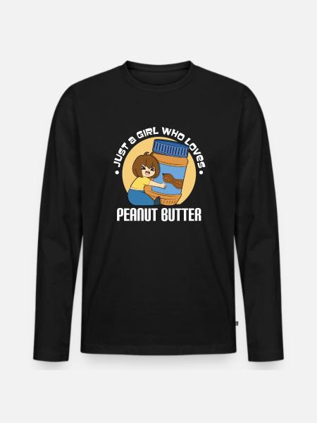 Erdnussbutter Peanut Butter - Men's Premium Organic Long Sleeve Shirt - black