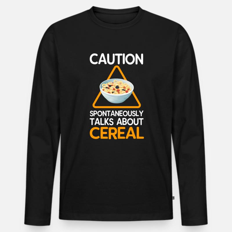 Müsli - Männer Premium Bio Langarmshirt - Schwarz
