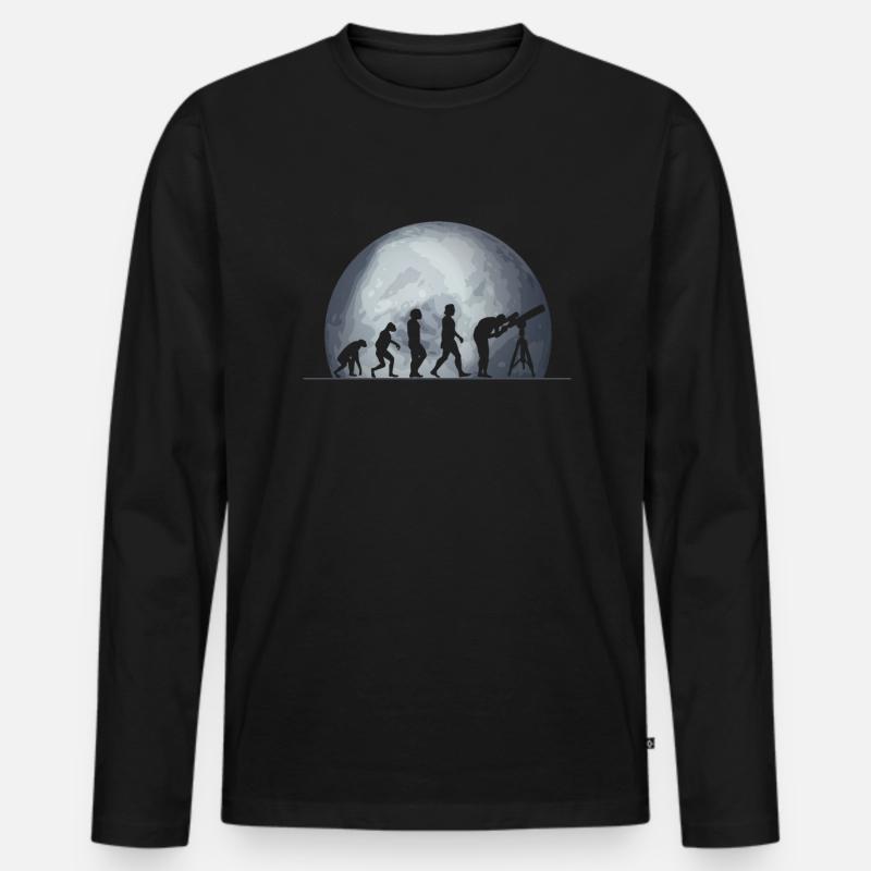 Pluto - Männer Premium Bio Langarmshirt - Schwarz