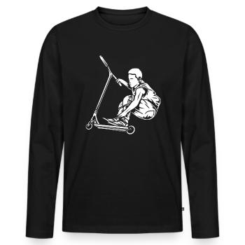 Scooter Scooter Scooter Cadeau - T-shirt manches longues Premium bio Homme - noir - Devant - Nico (187cm)