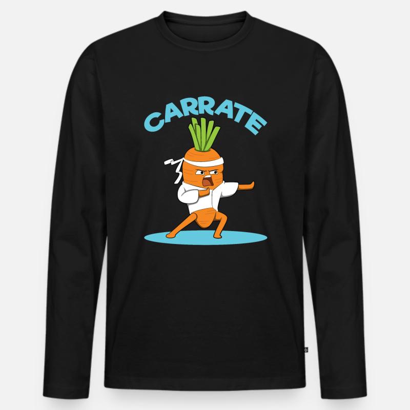 Karrotte - Männer Premium Bio Langarmshirt - Schwarz