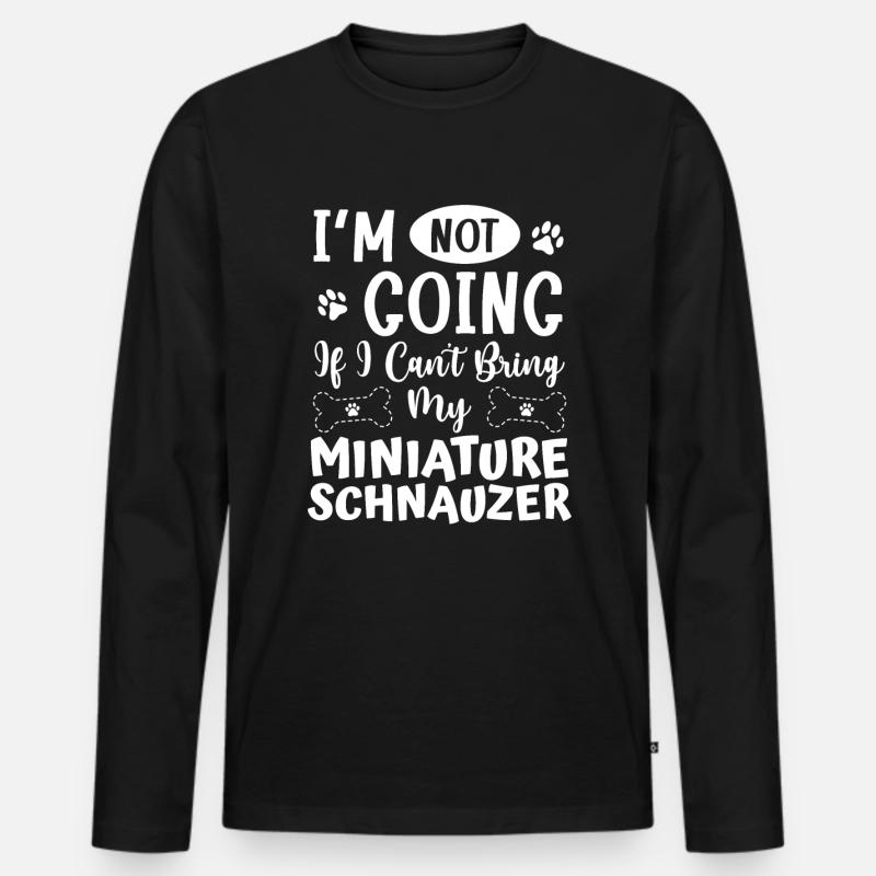 Zwergschnauzer - Männer Premium Bio Langarmshirt - Schwarz